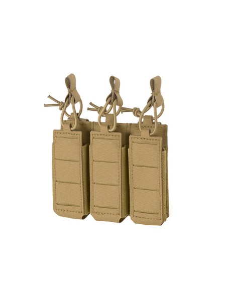 8FIELDS Flexible Triple Pistol Magazine Pouch Laser-Cut - TAN