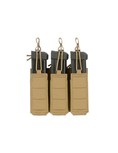 8FIELDS Flexible Triple Pistol Magazine Pouch Laser-Cut - TAN
