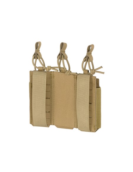 8FIELDS Flexible Triple Pistol Magazine Pouch Laser-Cut - TAN