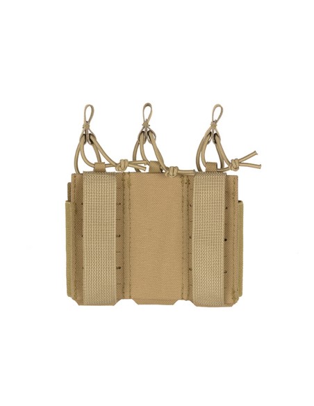 8FIELDS Flexible Triple Pistol Magazine Pouch Laser-Cut - TAN