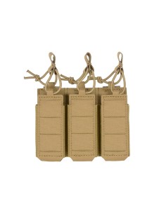 8FIELDS Flexible Triple Pistol Magazine Pouch Laser-Cut - TAN 2