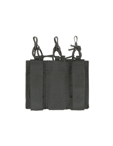 8FIELDS Flexible Triple Pistol Magazine Pouch Laser-Cut - Black