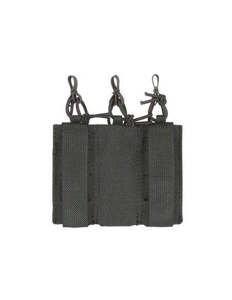 8FIELDS Flexible Triple Pistol Magazine Pouch Laser-Cut - Noir