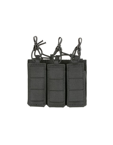8FIELDS Flexible Triple Pistol Magazine Pouch Laser-Cut - Noir