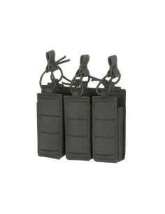 8FIELDS Flexible Triple Pistol Magazine Pouch Laser-Cut - Noir