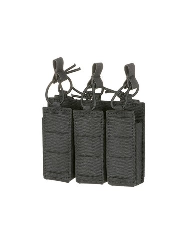 8FIELDS Flexible Triple Pistol Magazine Pouch Laser-Cut - Noir