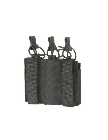 8FIELDS Flexible Triple Pistol Magazine Pouch Laser-Cut - Noir