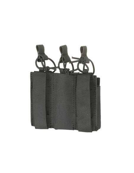 8FIELDS Flexible Triple Pistol Magazine Pouch Laser-Cut - Black
