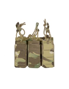 8FIELDS Flexible Triple Pistol Magazine Pouch Laser-Cut - Multicam 2