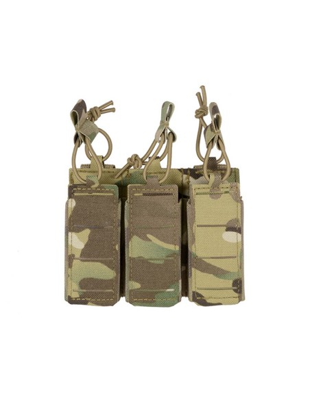 8FIELDS Flexible Triple Pistol Magazine Pouch Laser-Cut - Multicam
