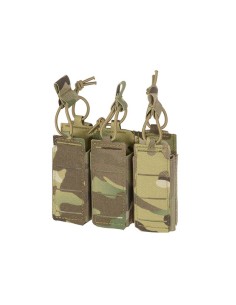 8FIELDS Flexible Triple Pistol Magazine Pouch Laser-Cut - Multicam