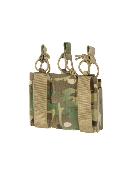 8FIELDS Flexible Triple Pistol Magazine Pouch Laser-Cut - Multicam