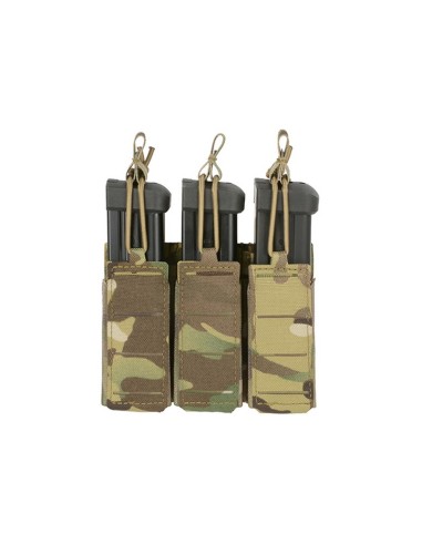 8FIELDS Flexible Triple Pistol Magazine Pouch Laser-Cut - Multicam