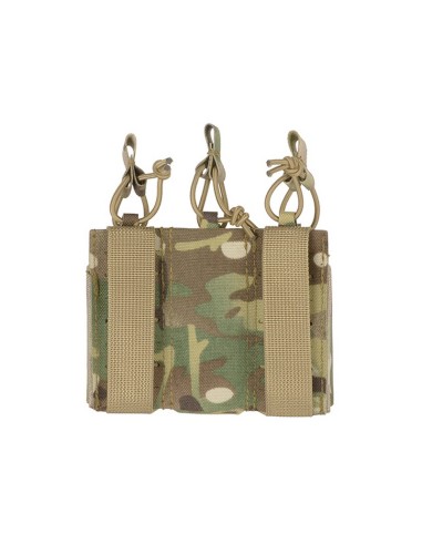 8FIELDS Flexible Triple Pistol Magazine Pouch Laser-Cut - Multicam