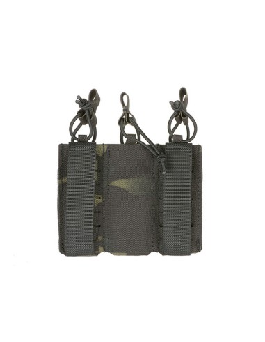 8FIELDS Flexible Triple Pistol Magazine Pouch Laser-Cut - Multicam Black