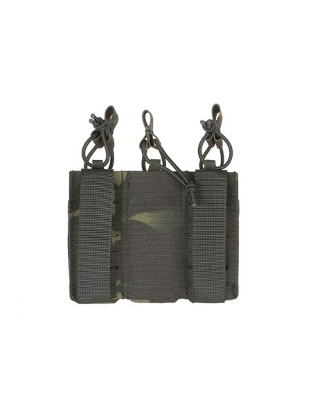 8FIELDS Flexible Triple Pistol Magazine Pouch Laser-Cut - Multicam Black