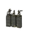 8FIELDS Flexible Triple Pistol Magazine Pouch Laser-Cut - Multicam Black