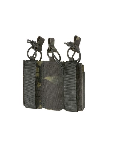 8FIELDS Flexible Triple Pistol Magazine Pouch Laser-Cut - Multicam Black