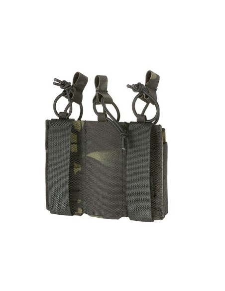 8FIELDS Flexible Triple Pistol Magazine Pouch Laser-Cut - Multicam Black