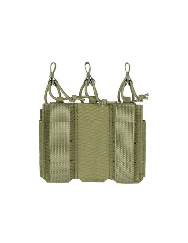 8FIELDS Flexible Triple Pistol Magazine Pouch Laser-Cut - OD