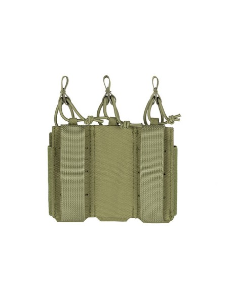 8FIELDS Flexible Triple Pistol Magazine Pouch Laser-Cut - OD