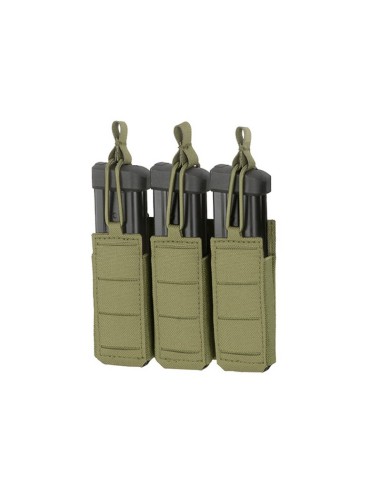 8FIELDS Flexible Triple Pistol Magazine Pouch Laser-Cut - OD