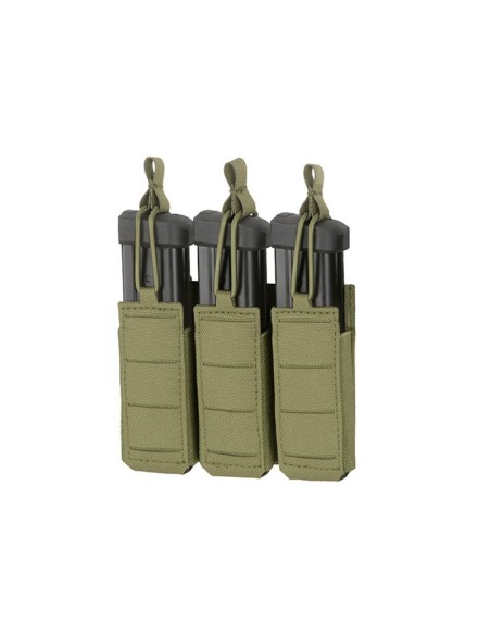 8FIELDS Flexible Triple Pistol Magazine Pouch Laser-Cut - OD