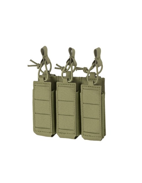 8FIELDS Flexible Triple Pistol Magazine Pouch Laser-Cut - OD
