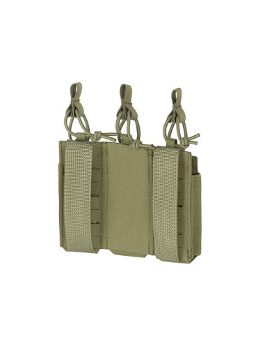 8FIELDS Flexible Triple Pistol Magazine Pouch Laser-Cut - OD