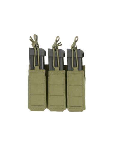8FIELDS Flexible Triple Pistol Magazine Pouch Laser-Cut - OD