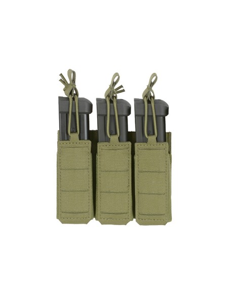8FIELDS Flexible Triple Pistol Magazine Pouch Laser-Cut - OD