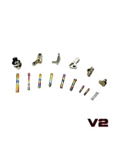 CTM Tactical AAP-01 Stainless Steel Hammer Set with Fire Pin Lock V2 - Silver / Rainbow 2