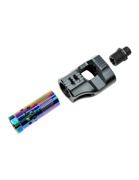 CTM Tactical Compensateur CNC pour Hi-Capa - Noir / Electroplated Rainbow