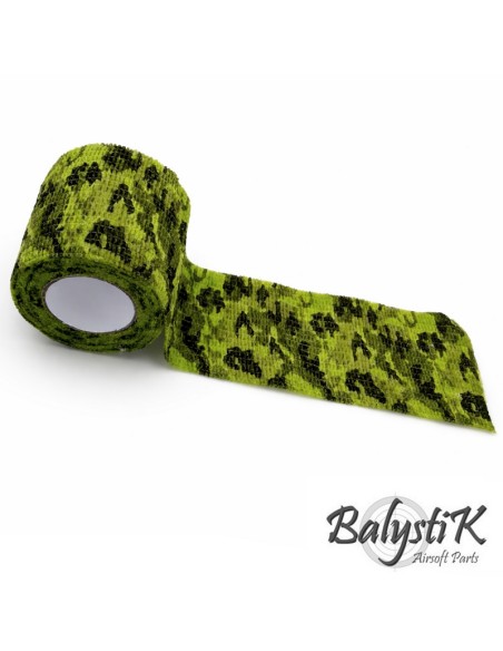 Balystik Ruban de camouflage auto-adhésif 50 x 4500mm - Vert Uni