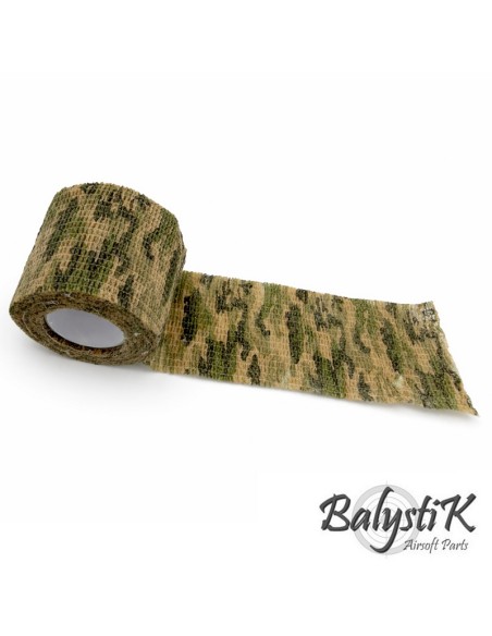 Balystik Ruban de camouflage auto-adhésif 50 x 4500mm - Camouflage Prairie