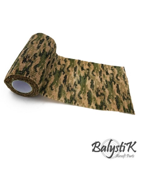 Balystik Ruban de camouflage auto-adhésif 100 x 4500mm - Camouflage Prairie