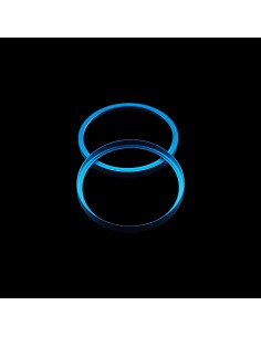 Mancraft Anneaux anodisés pour silencieux carbon 35mm - Bleu 2