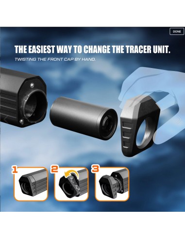 ACETECH THOR Brighter C tracer silencer for Krytac Kriss Vector - 