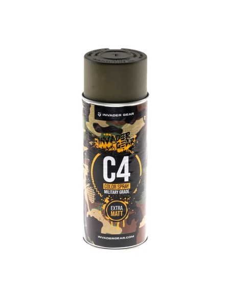 Invader Gear peinture en aérosol C4 Mil Grade RAL6040