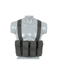 8Fields Laser-Cut Chest Rig with AR/AK Magazine Pouch - Black