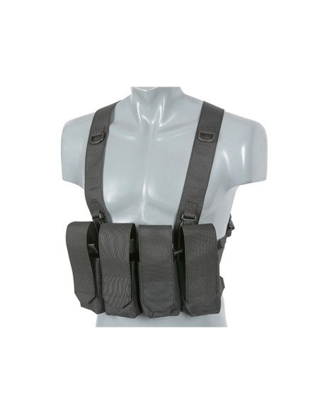 8Fields Chest Rig Laser-Cut avec porte chargeurs AR/AK - Noir