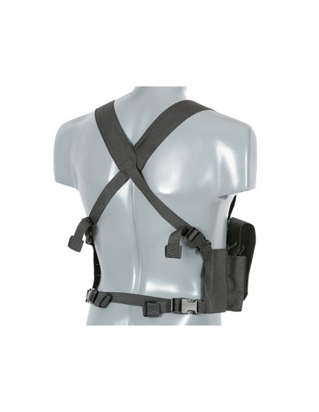 8Fields Chest Rig Laser-Cut avec porte chargeurs AR/AK - Noir