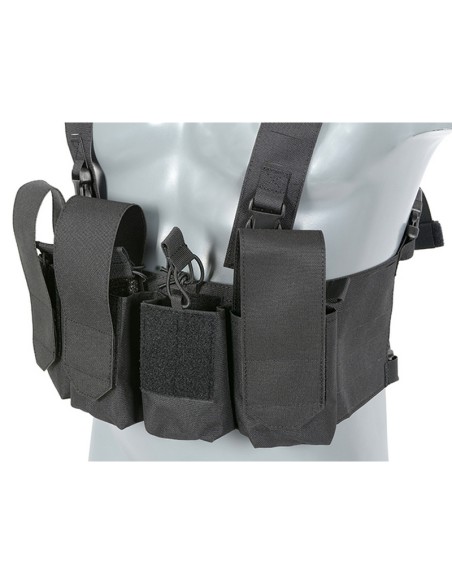 8Fields Laser-Cut Chest Rig with AR/AK Magazine Pouch - Black