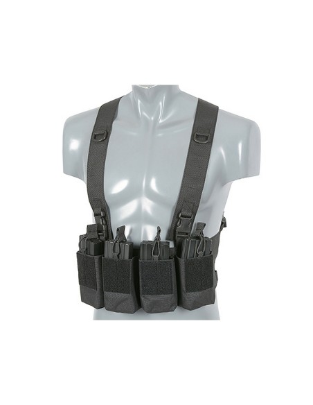 8Fields Laser-Cut Chest Rig with AR/AK Magazine Pouch - Black