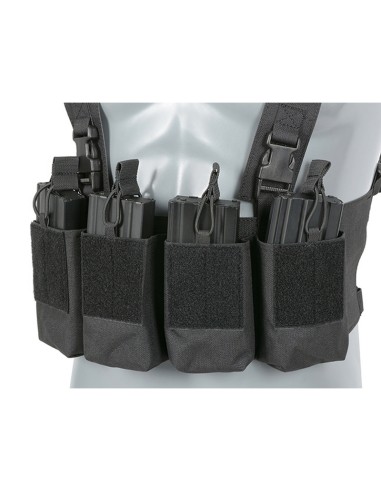 8Fields Chest Rig Laser-Cut avec porte chargeurs AR/AK - Noir