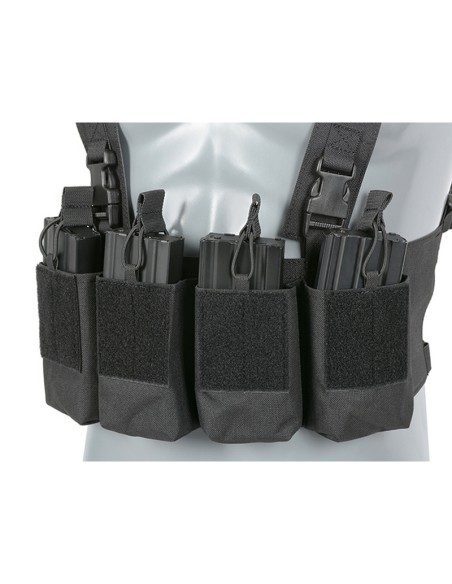 8Fields Laser-Cut Chest Rig with AR/AK Magazine Pouch - Black