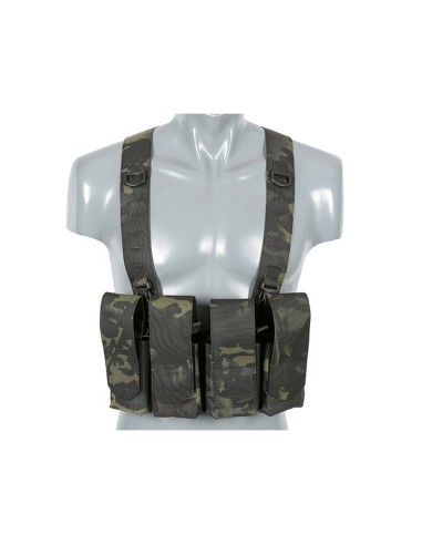 8Fields Laser-Cut Chest Rig with AR/AK Magazine Pouch - Multicam Black