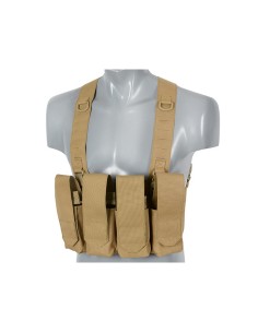 8Fields Laser-Cut Chest Rig with AR/AK Magazine Pouch - TAN 2