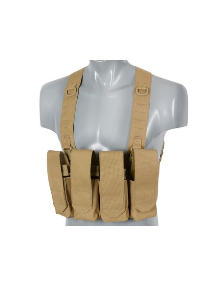 8Fields Laser-Cut Chest Rig with AR/AK Magazine Pouch - TAN