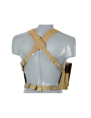8Fields Laser-Cut Chest Rig with AR/AK Magazine Pouch - TAN